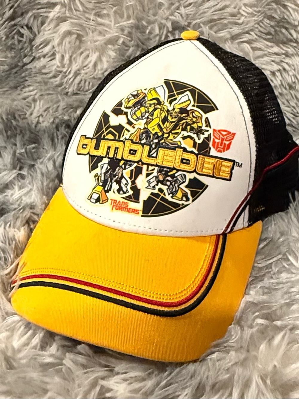 Universal Yellow & White Bumblebee Kids Trucker Hat
